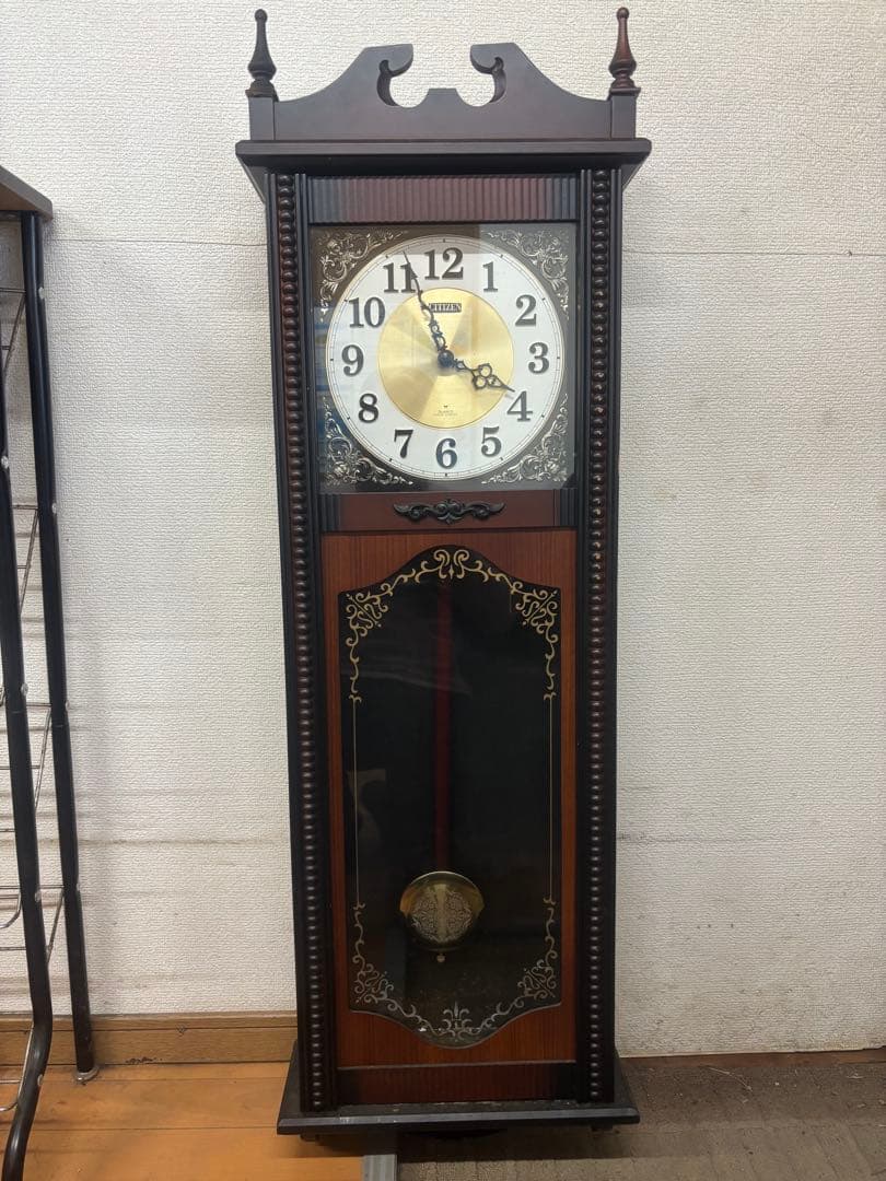 特大 シチズン 柱時計 掛け時計 CITIZEN アンティーク 振り子時計