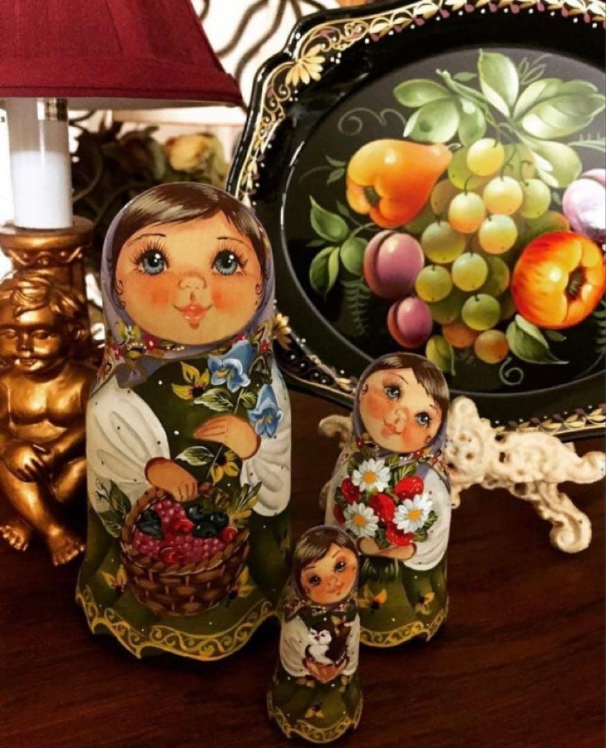 ロシア雑貨☆マトリョーシカ(3P)スベトラーナ・ニコラエワ作