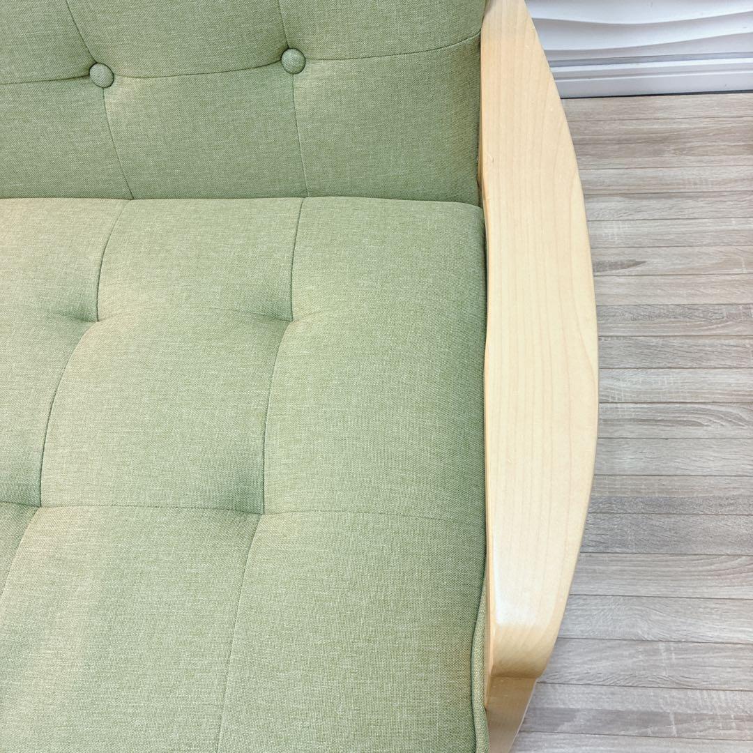 ◇大阪府 神戸市 配達料無料！◇ソファ◇2人掛け◇グリーンカラー◇