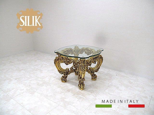 【展示品】SILIK シリック ヴェネチアン様式 ガラストップ リビングテーブル