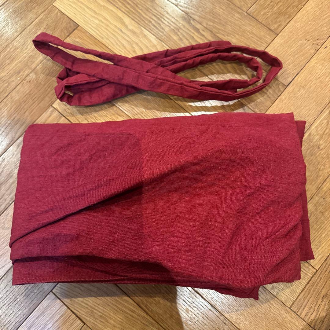 百草サロン　リネン裾捻りサロン