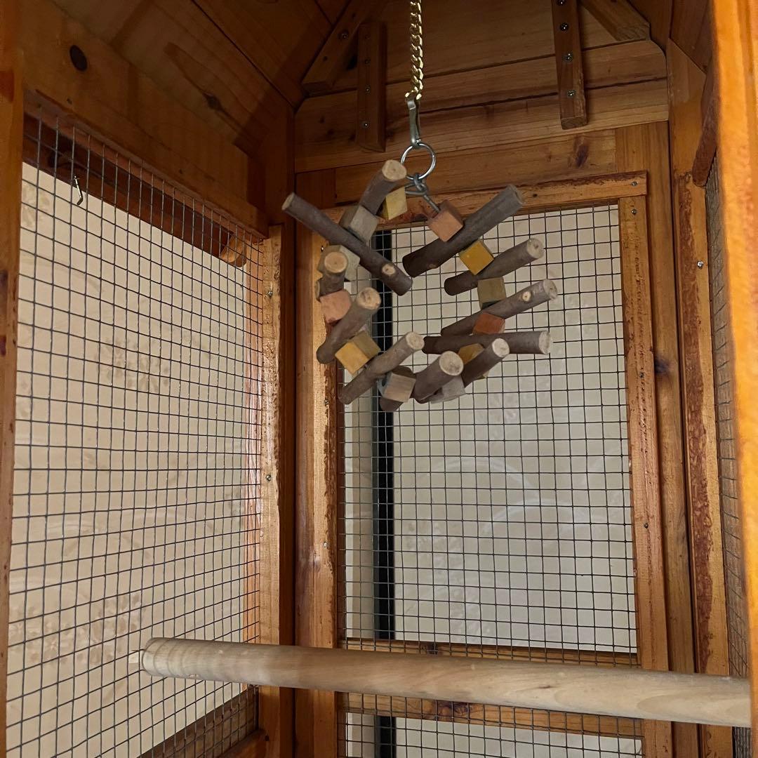【手渡し限定】ログハウス風鳥小屋