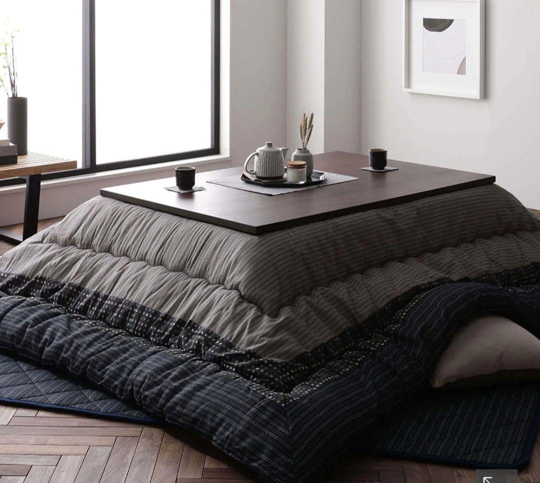 しじら織こたつ掛け布団 単品 墨色(ブラッ ク) RASIK