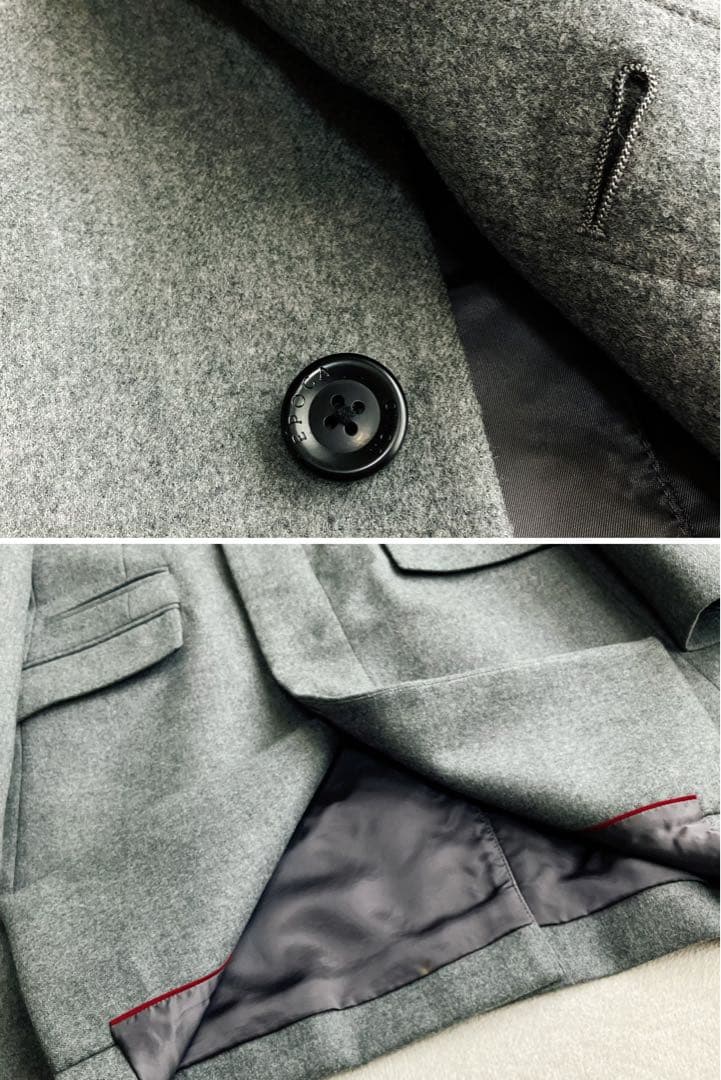 エポカウォモ EPOCA UOMO★スタンドカラーコート 比翼ボタン ウール