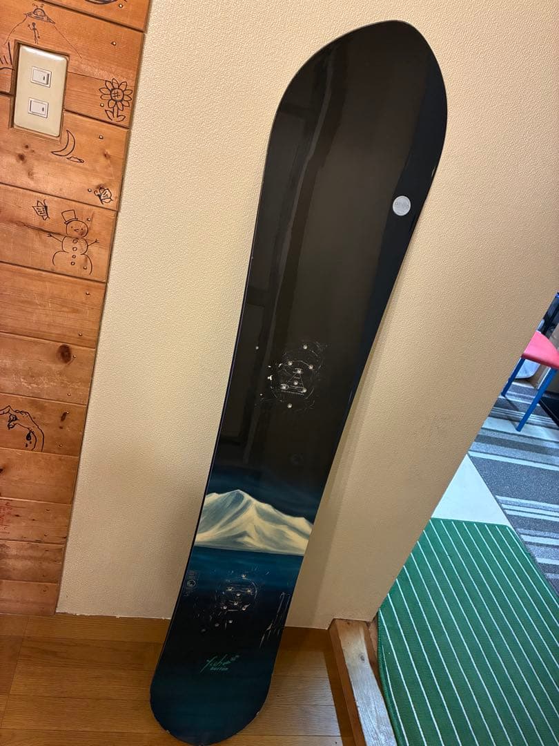 美品　初代バートンフィッシュ156cm パウダーボード