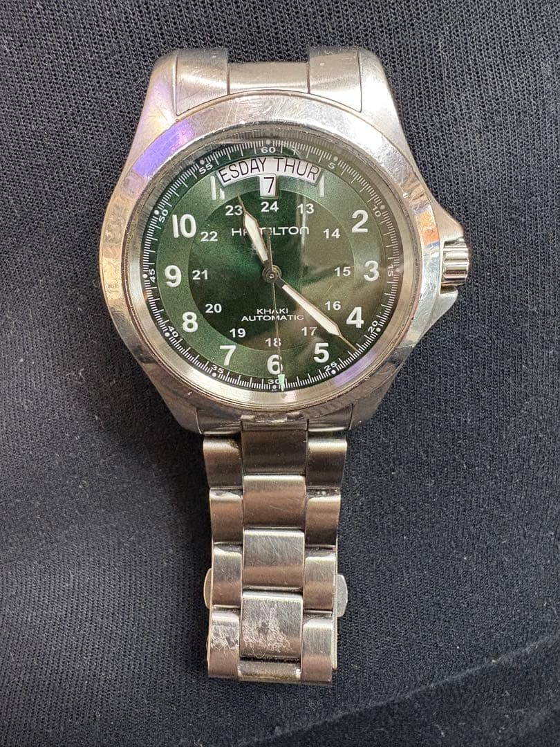 空*人様 HAMILTONカーキキングデイデイト/自動巻腕時計/アナログ/ステン