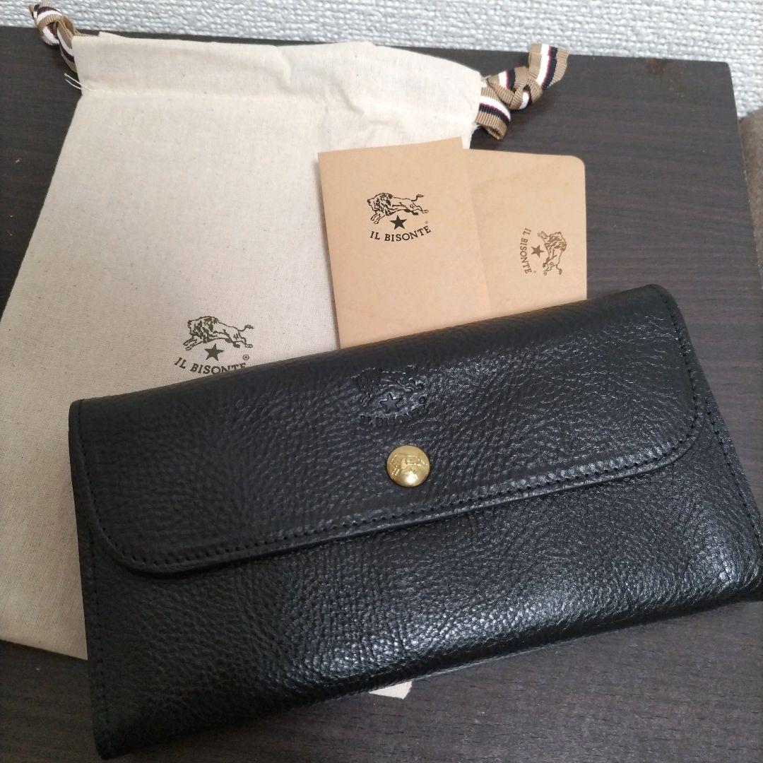 新品 イルビゾンテ 本革 レザー 財布 ウォレット ブラック NERO 黒