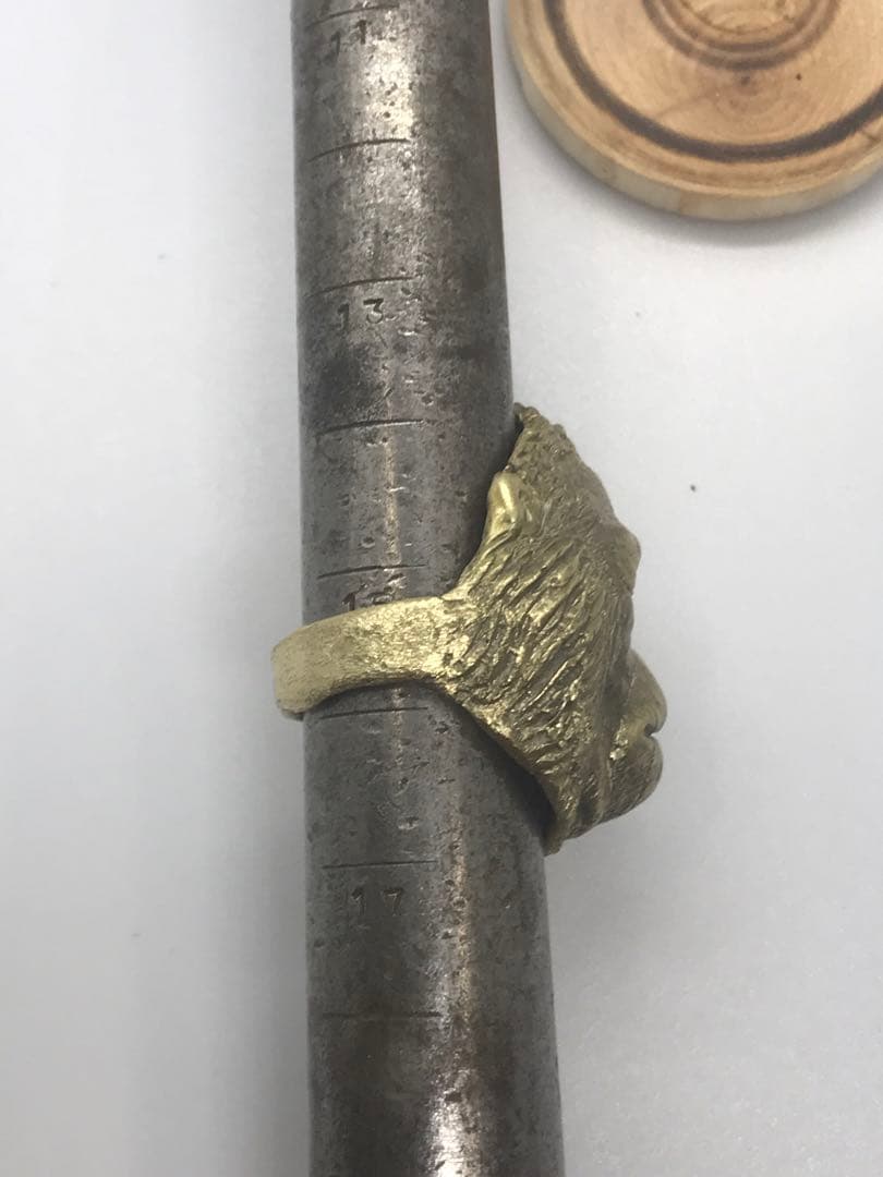 【自作】デザインリング ゴリラ 15号【サイズ調整承ります】