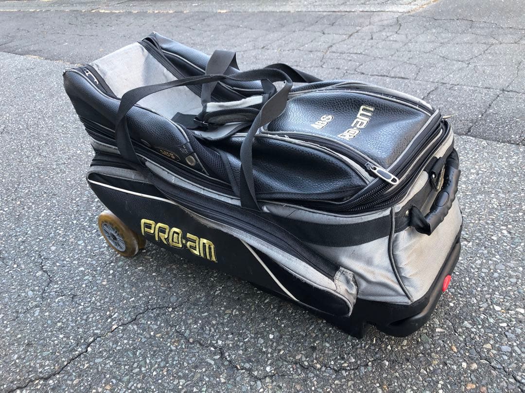 ABS PRO-AM ボウリング用バッグ 3個入れ　キャスター付き