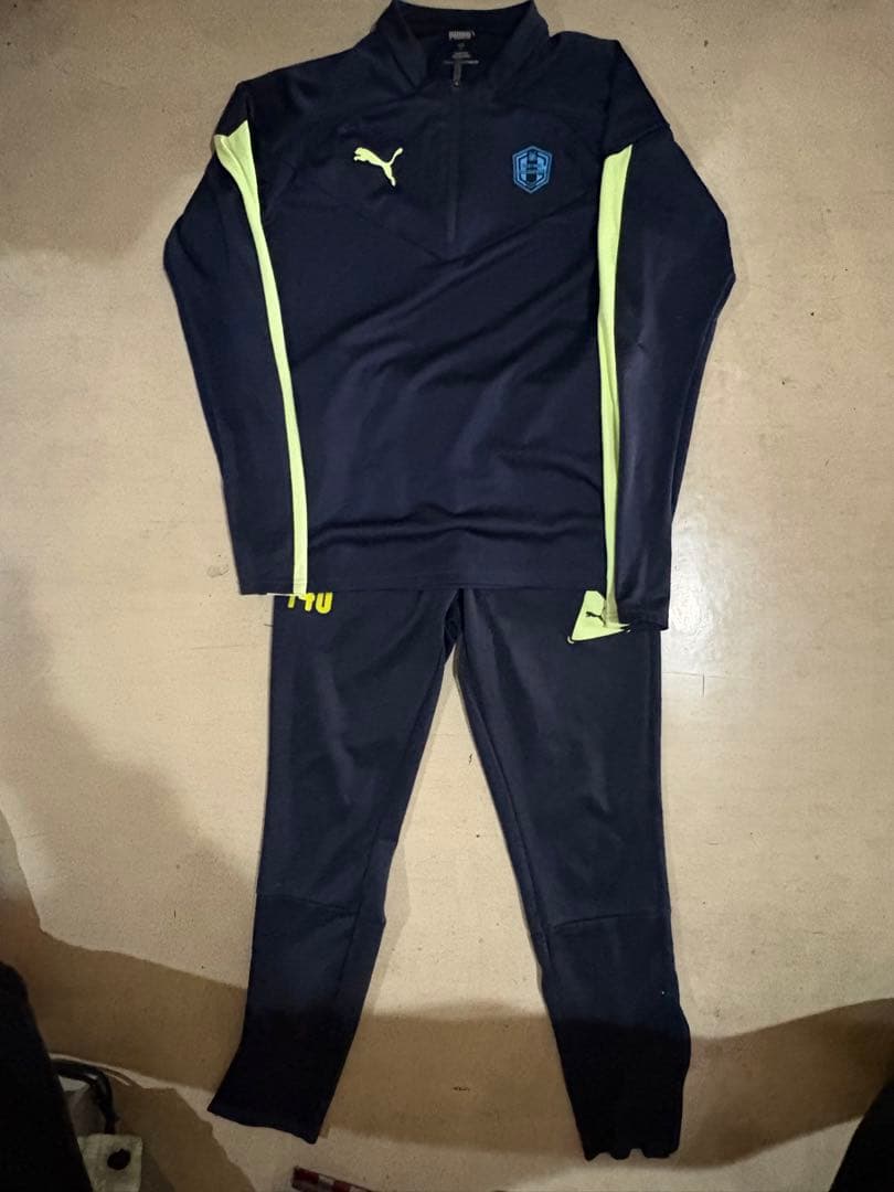 選手権優勝Puma 岡山学芸館 ジャージ ネイビー/イエロー