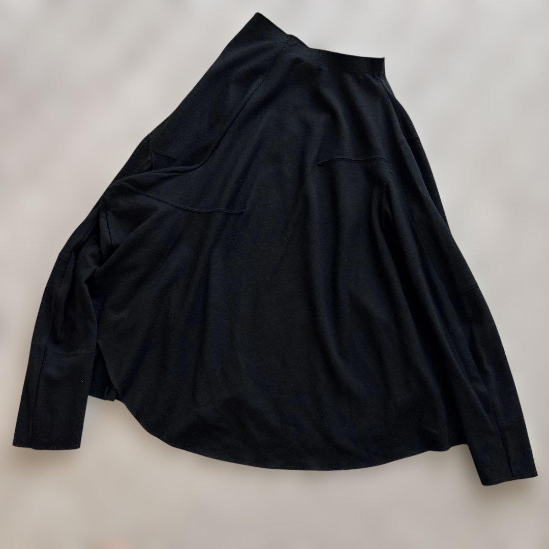 美品【変形】コムデギャルソン　モックネックニット　F ウール縮絨　黒