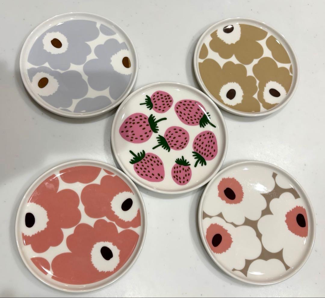 マリメッコmarimekko プレート13.5cm ウニッコマンシッカ5枚セット