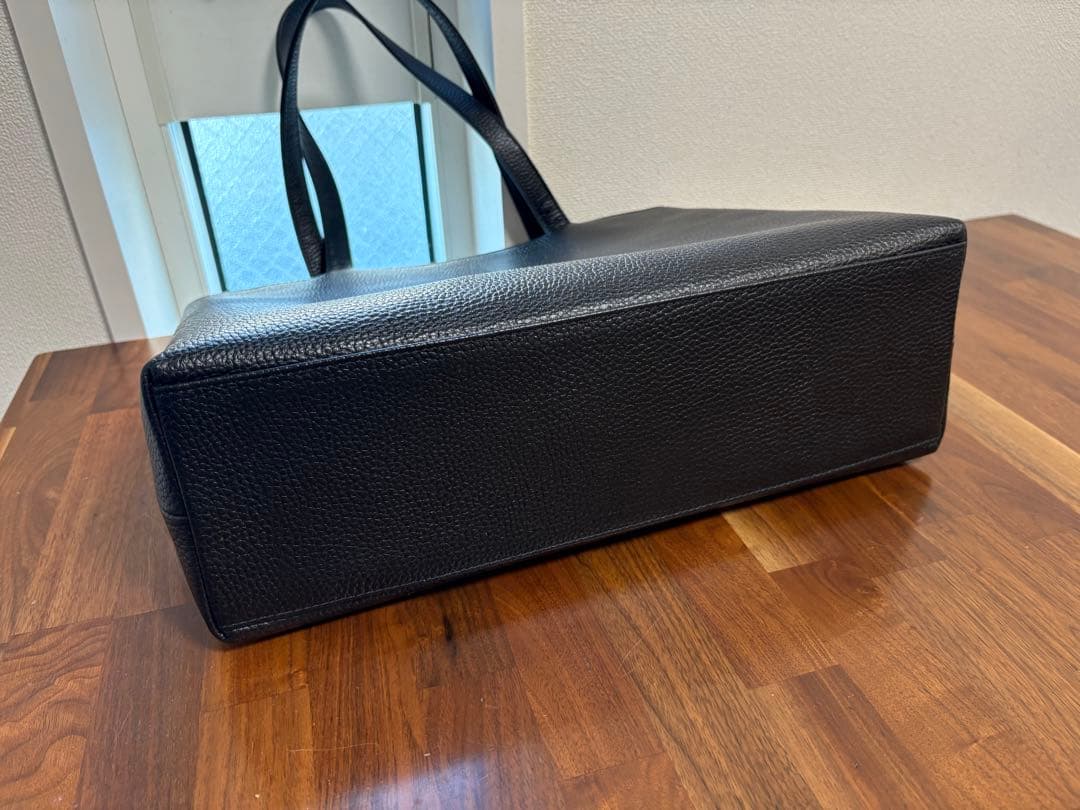 【美品】HushTug ハッシュタグ防水レザートート ブラック