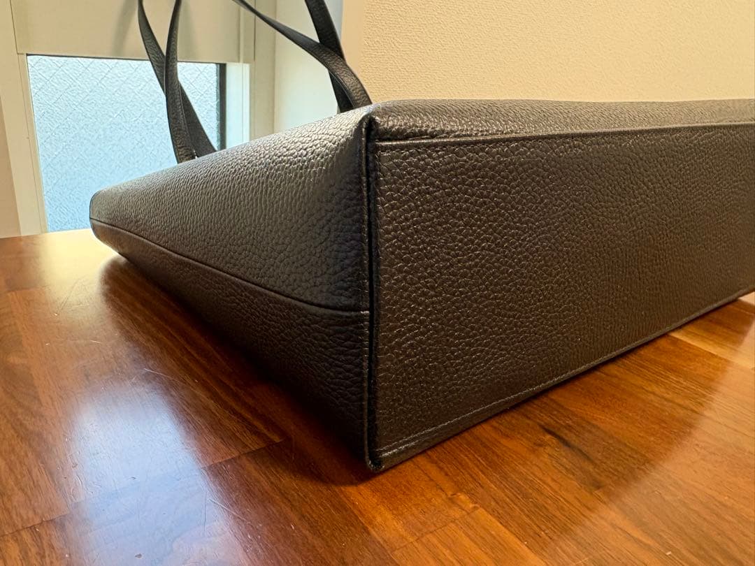 【美品】HushTug ハッシュタグ防水レザートート ブラック