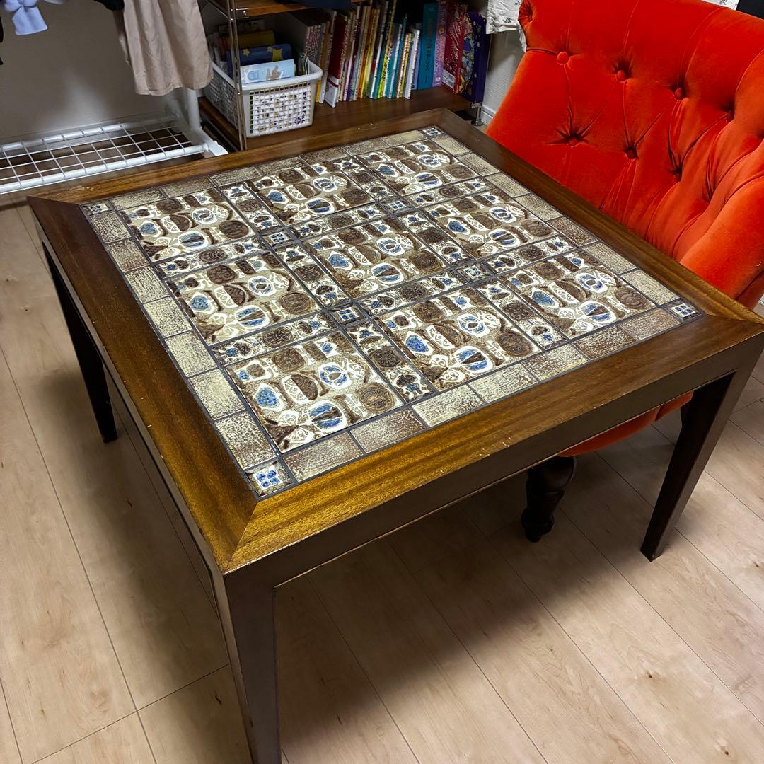 北欧 ヴィンテージ ロイヤル・コペンハーゲン バッカ タイルトップテーブル