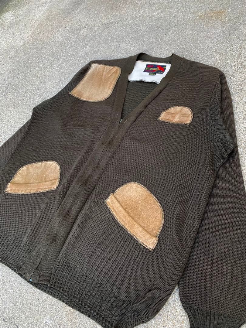 【ビンテージ】70's USA製 10-Xハンティングウールカーディガン　L