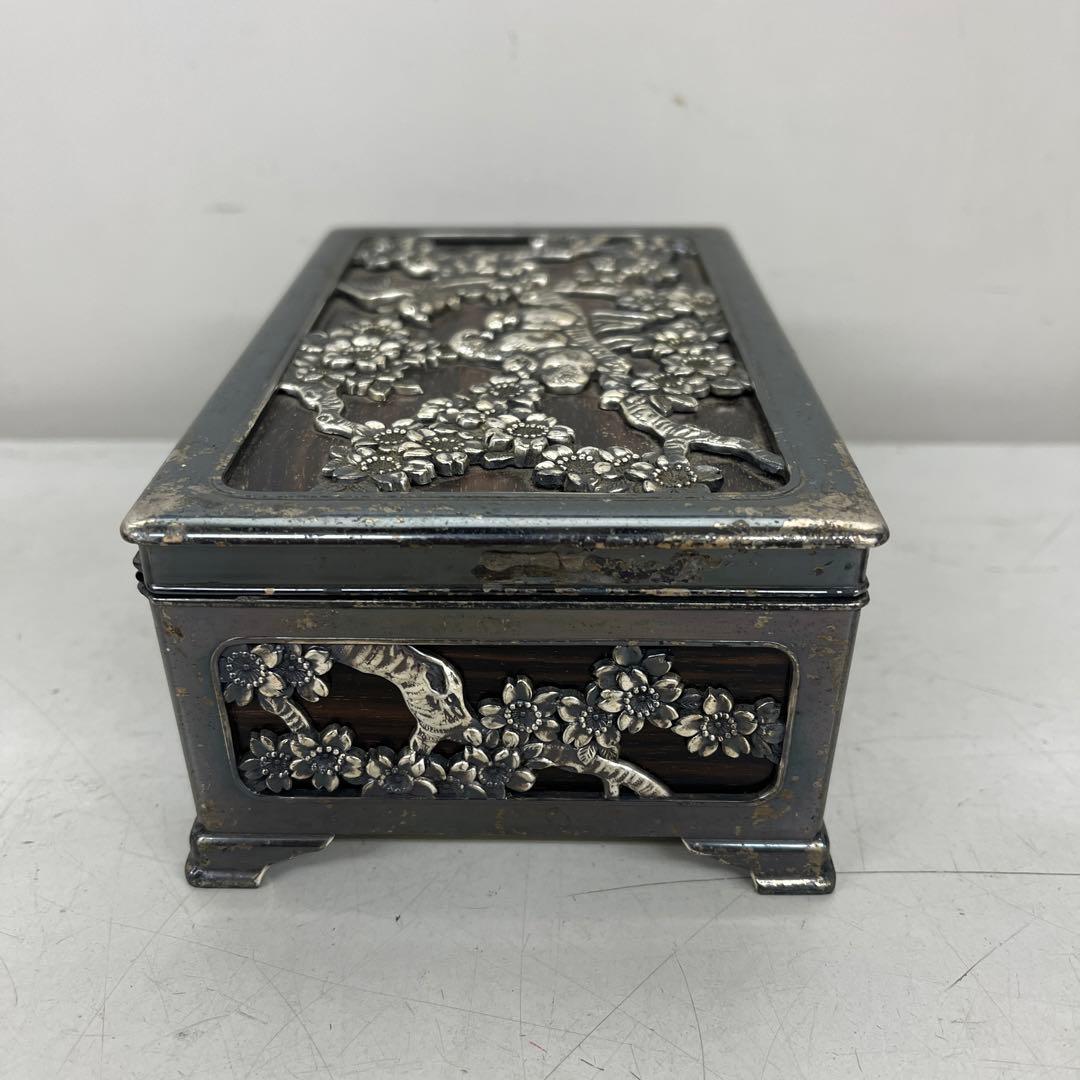 古い　タバコ　煙草　煙草入れ　喫煙具　昭和初期　ジュエリー　BOX 鳥図