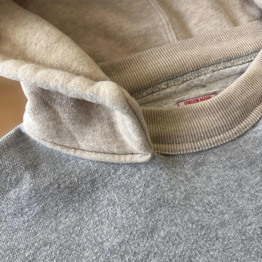 美品クッシュマン ヴィンテージレプリカ 両V ツートンプルオーバー後付けパーカー