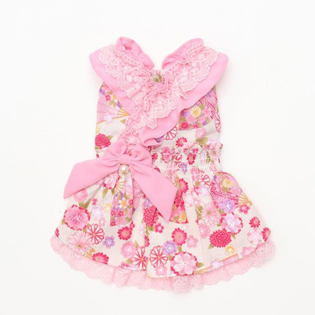 きゃんナナ 花柄和ロリワンピース Lサイズ ピンク