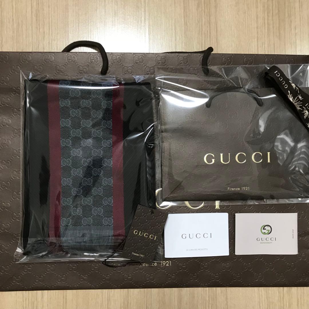GUCCIマフラー　シェリーラインマフラー　グッチマフラー　グッチ　マフラー