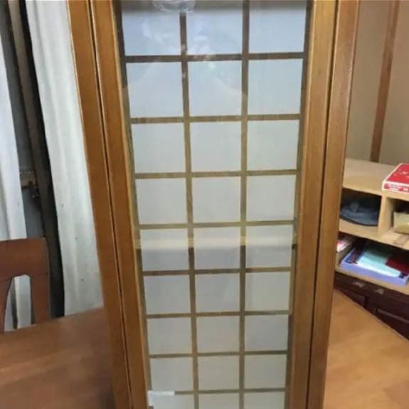ガラス戸  収納棚(^^)新品