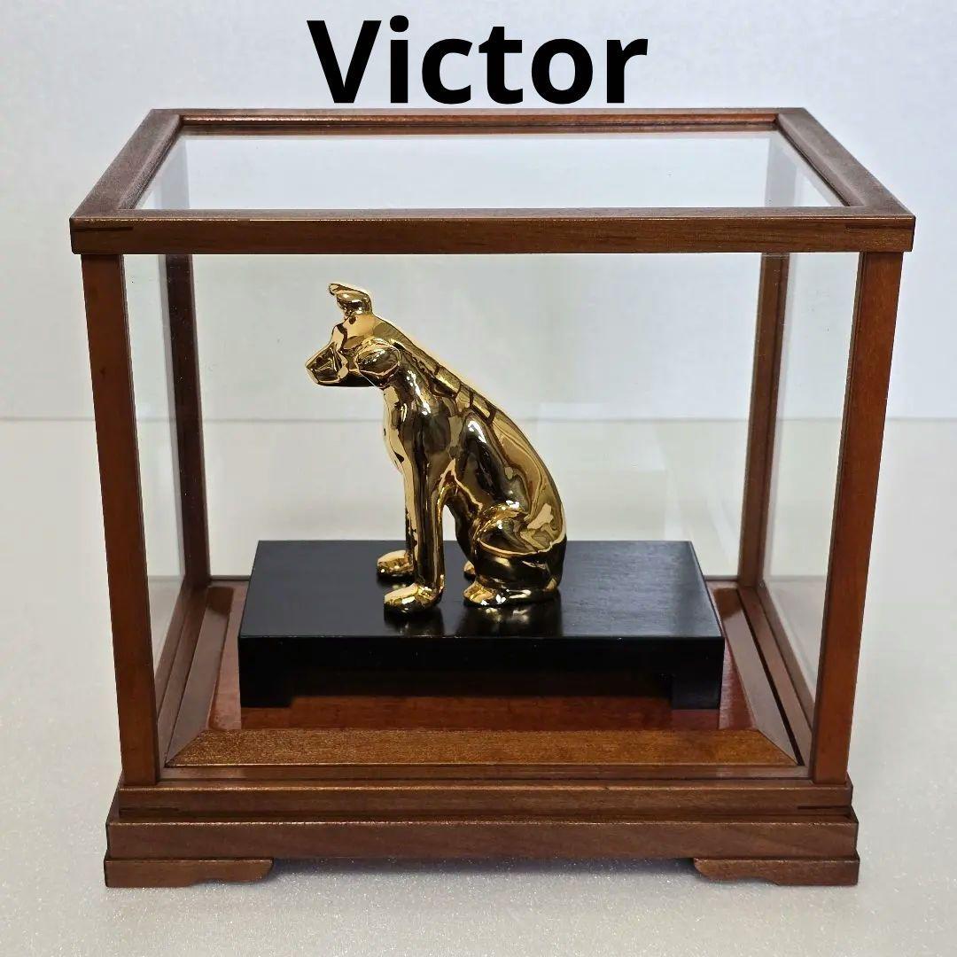 Victor ビクター ニッパー ゴールド ガラスケース付き 昭和レトロ 希少