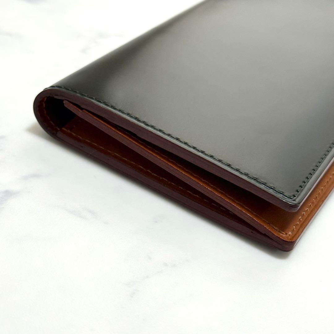 TSUCHIYA KABAN　土屋鞄製造所　長財布　２つ折り　グリーン×キャメル