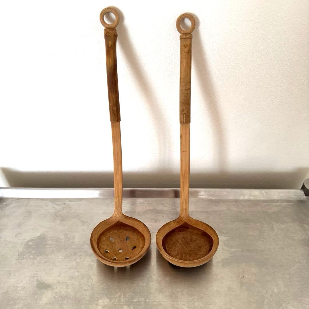 下本一歩さん　竹製　お玉・レードル　2本セット