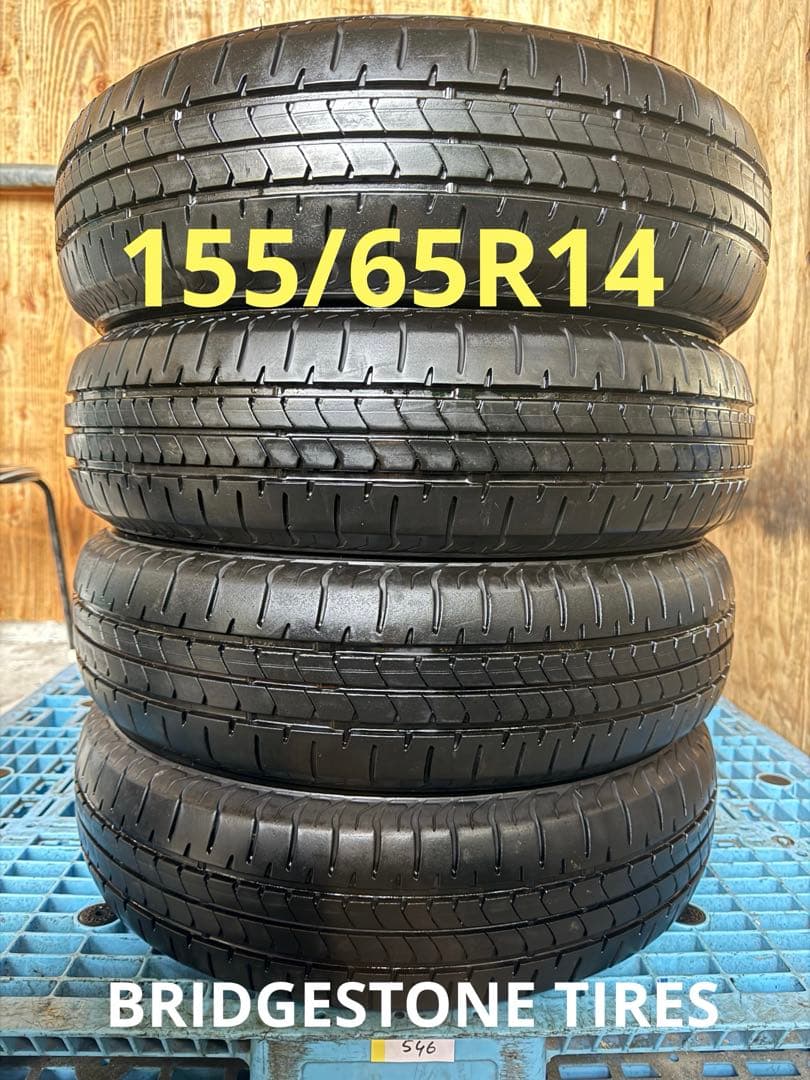 タイヤ・ホイール (546)155/65R14 BRIDGESTONE NEWNO