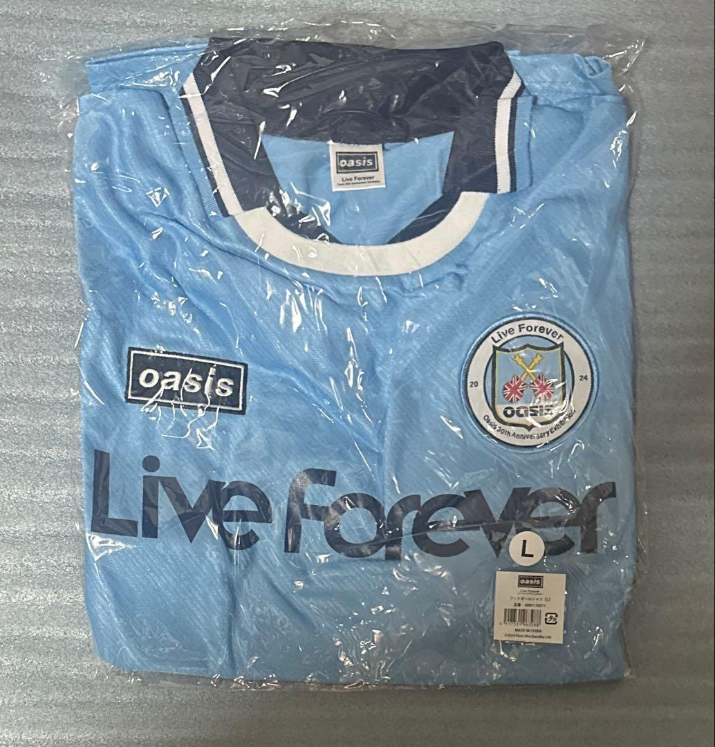 【L】oasis30周年特別展限定 フットボールシャツ オアシス