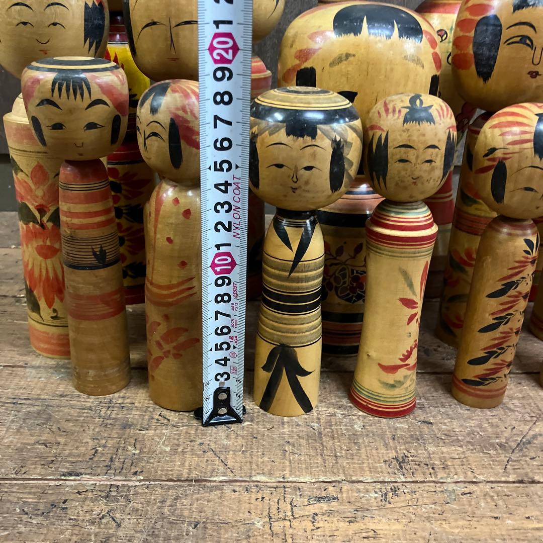 D-3 昭和レトロ 伝統こけし 16体セット 大量コレクション 創作こけし