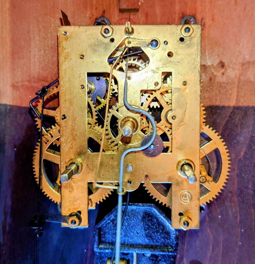 〈完動・美品〉愛知時計　箱型ゼンマイ振り子時計　古時計ボンボン時計