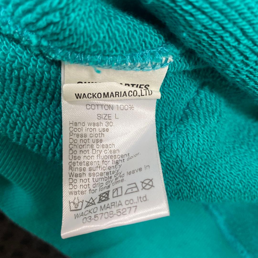 ワコマリア ミドルウエイト フーディー ターコイズ Lパーカーティファニーブルー