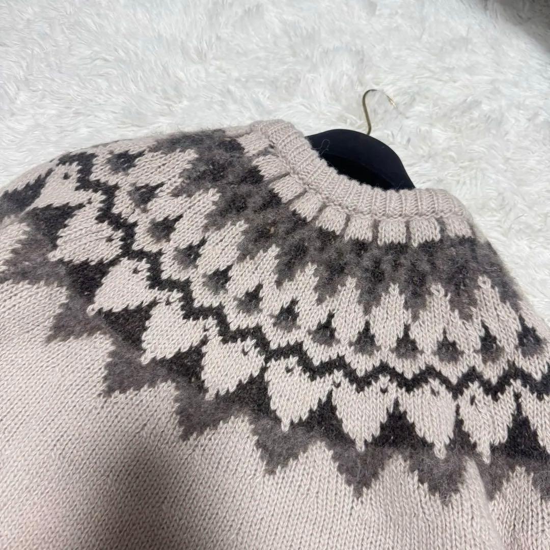 3XL 新品 23区 フェアアイル柄 ニット ノルディック アルパカ 定価2.9