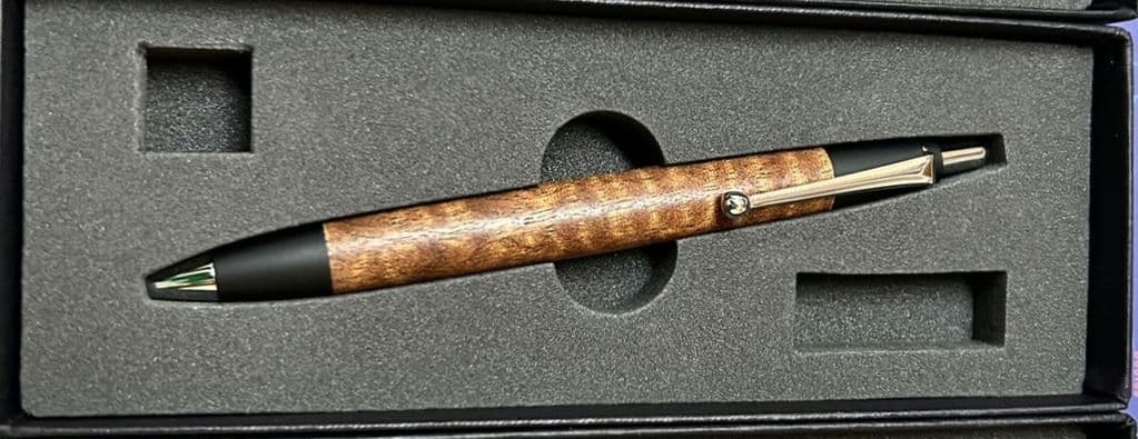 野原工芸　サペリ杢　本店限定　旧型玉クリップ