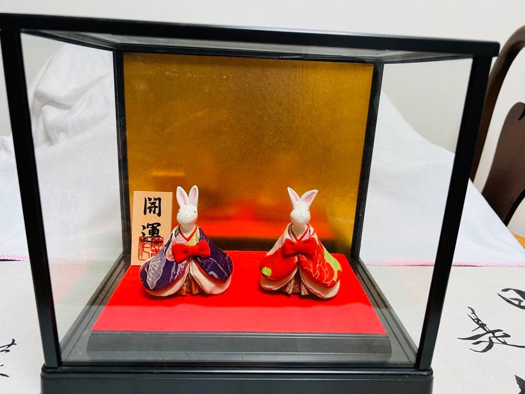 うさぎのお雛様 兎　動物　雛人形 時代物