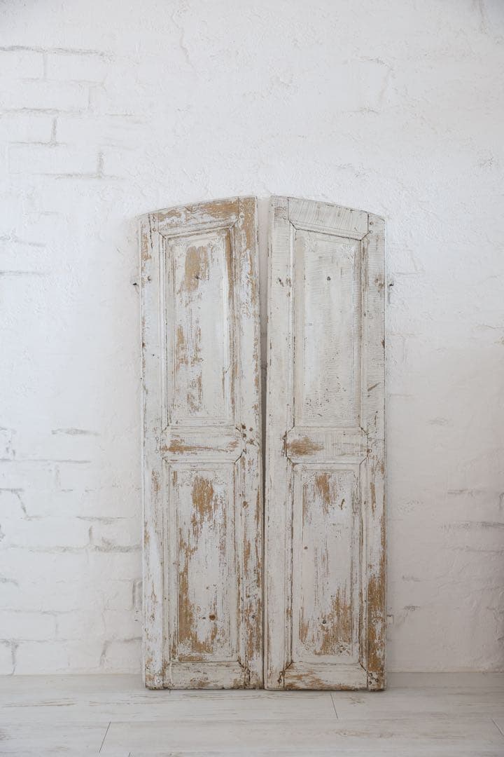 アーチトップペアヴォレー　フランス　アンティーク　窓　ドア　大きすぎなく○