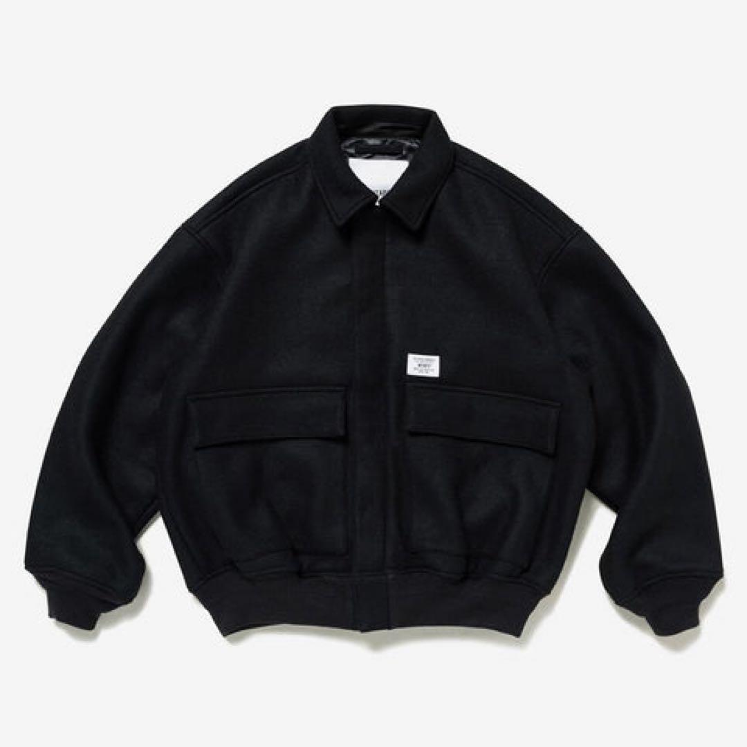 【美品・L】WTAPS JFW-01 JACKET MELTON BLACK 黒