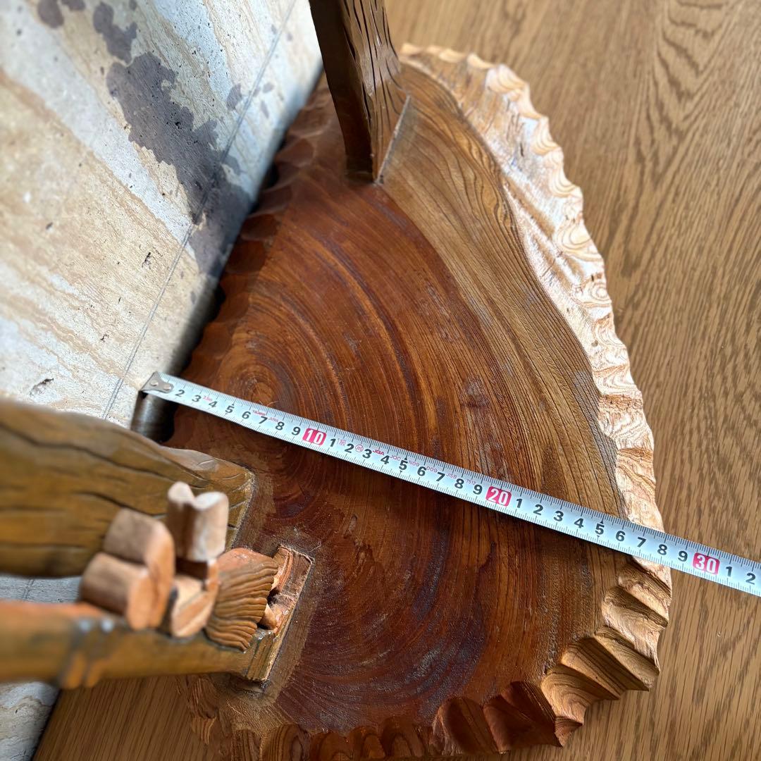 木彫りオブジェ　ヴィンテージ 渡辺一生