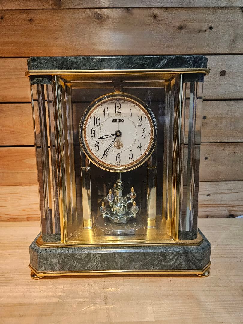 SEIKO EMBLEM 電波置時計 蛇紋石 内閣総理大臣 贈呈品HW926G