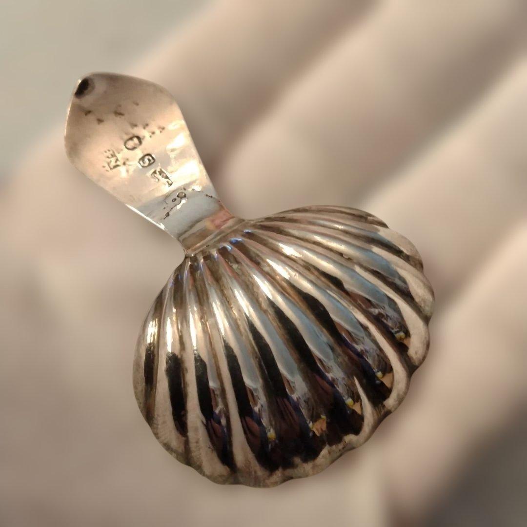 セール（15日まで）純銀　ティーキャディースプーン 1793年　直しあり