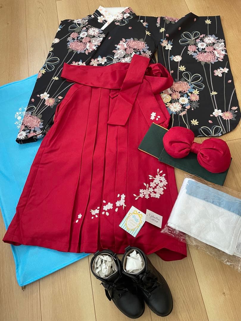 キャサリンコテージ　袴、ブーツ、バレッタ、肌襦袢、補正下着セット