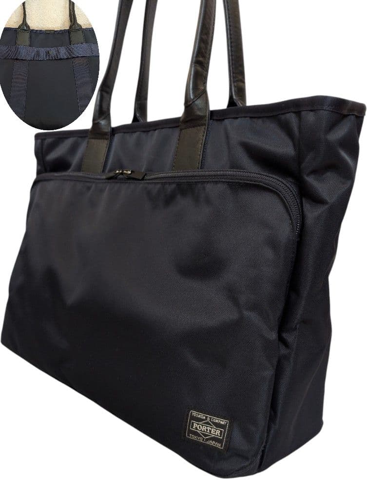 美品　PORTER　TIME（タイム） トートバッグ　ナイロン　レザー持ち手