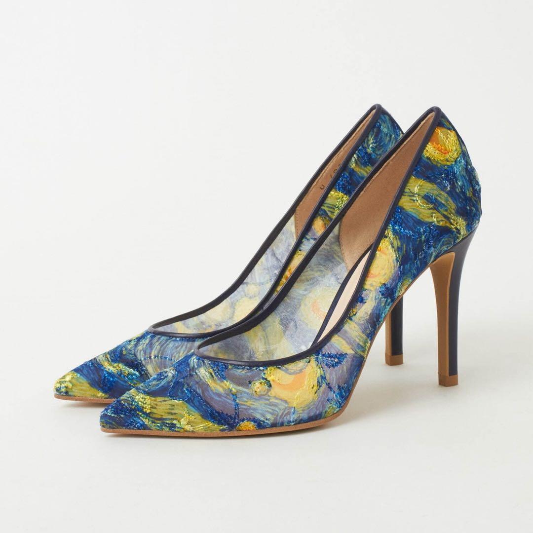 DIANAゴッホ風アートパンプス　DIANA ゴッホコラボ　星月夜　ハイヒール