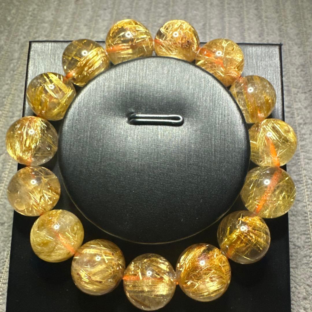 大玉タイチンルチル　ルチルクォーツ　14.5㎜