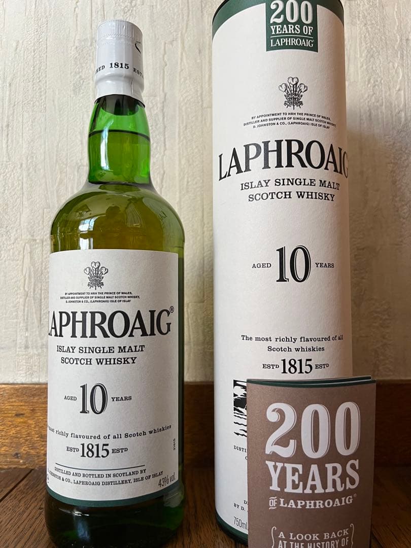 【正規品　旧ラベル】ラフロイグ10年　200周年記念43% 750ml