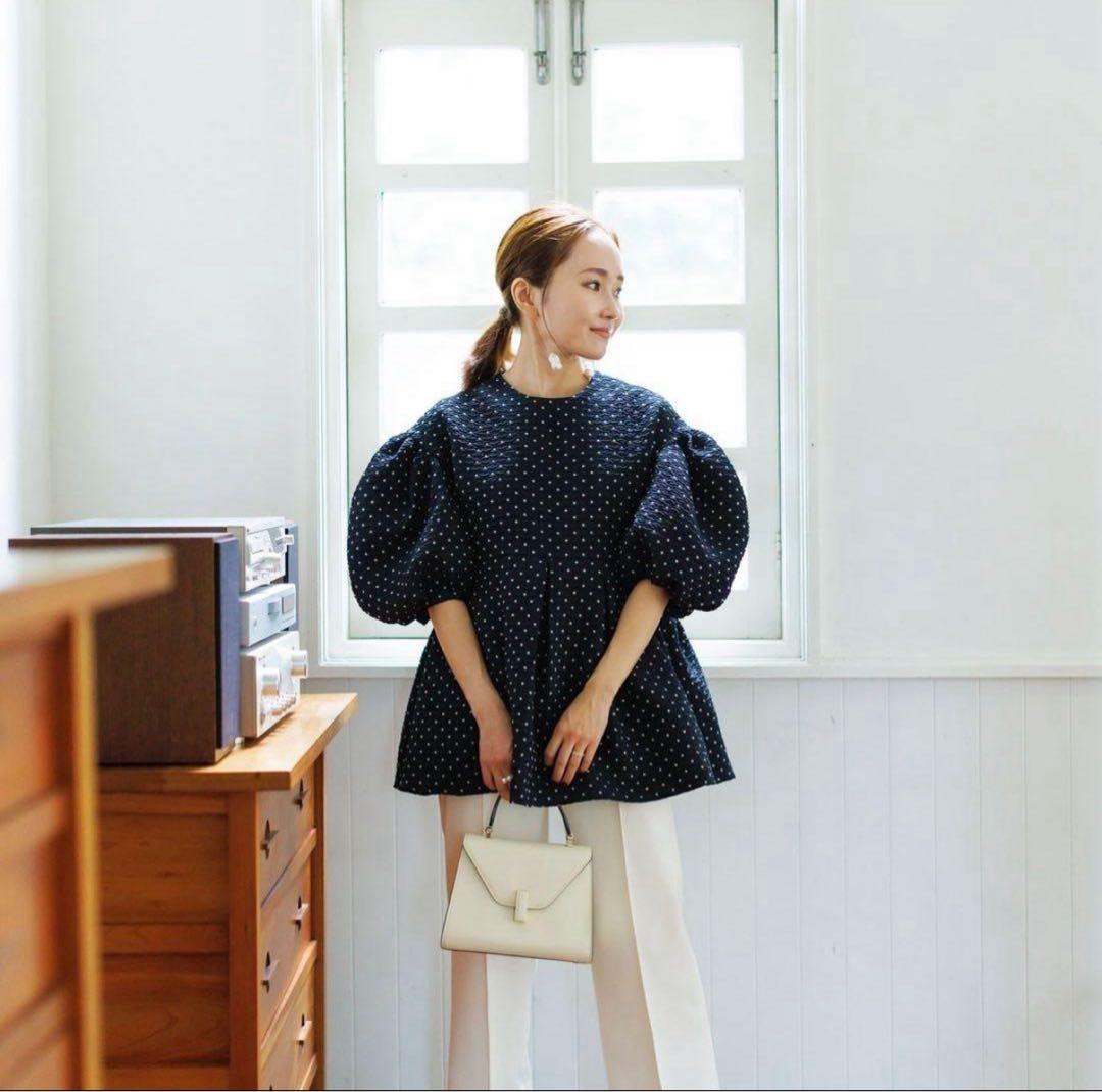 ブルレア BLUELEA Dot jacquard blouse ブラウス