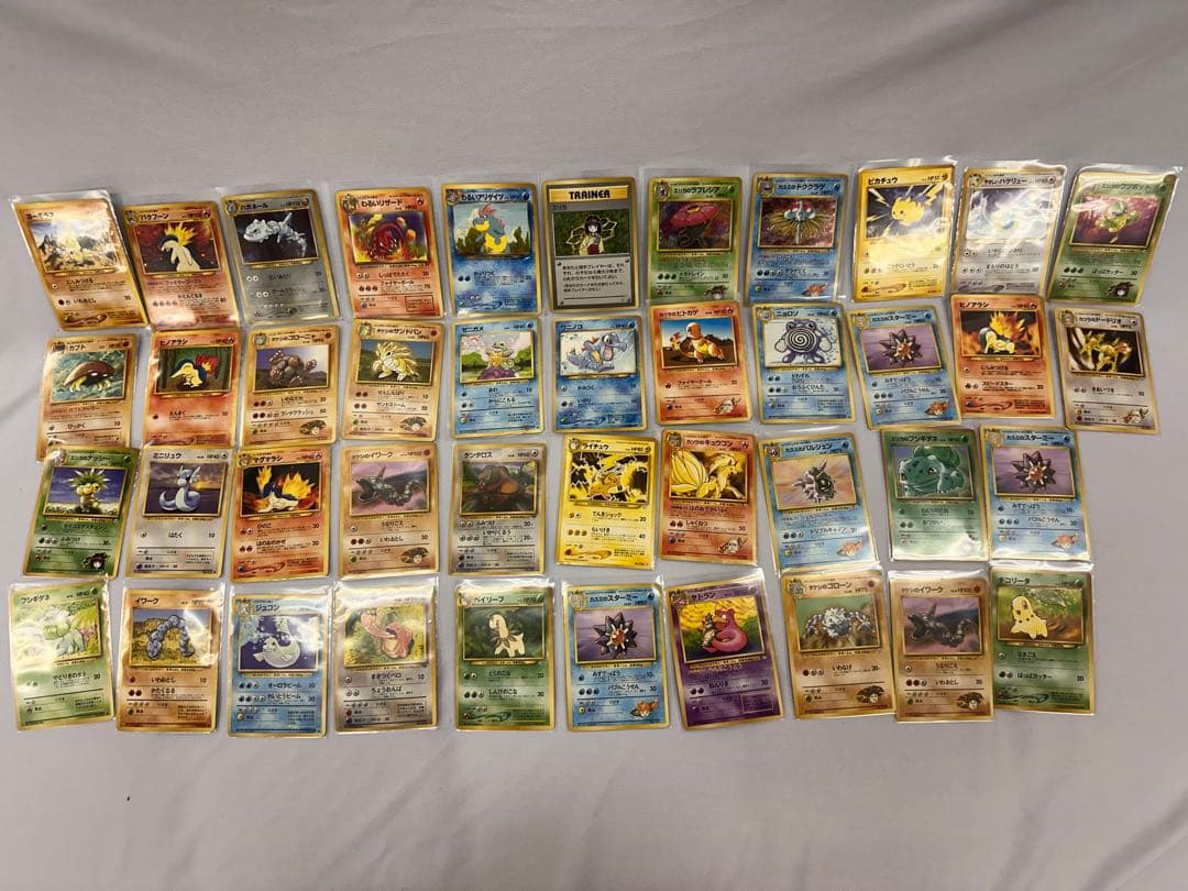 【旧裏ポケモンカード42枚セット】御三家・ジムリーダー・キラ有 タケシ/カスミ